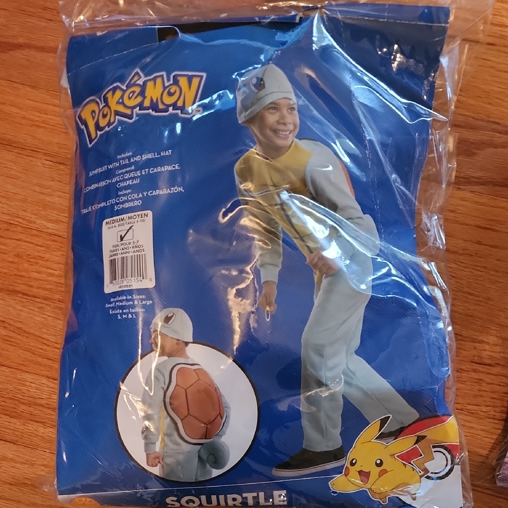 Pokemon Squirtle Kids Costume - Blue and Brown